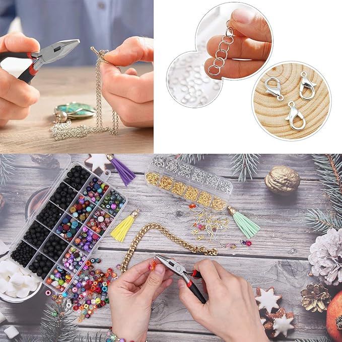 EuTengHao 1314pcs Open Jump Rings and Lobster Clasps Jewelry Repair Tools Making Supplies Kit & Jewelry Finding Kit for Necklace Repair with DIY Making Accessories (Gold and Silver)