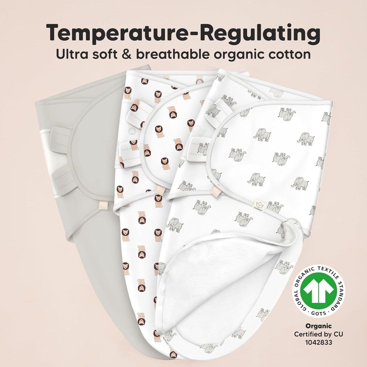 Baby Swaddle Sleep Sacks with Zipper - 3-Pack Swaddles for Newborns 0-3 Months, Infant, Baby Girls, Boys, Soft & Durable Newborn Sleep Sack, Easy Diaper Change Swaddling Blanket (The Wild 2)