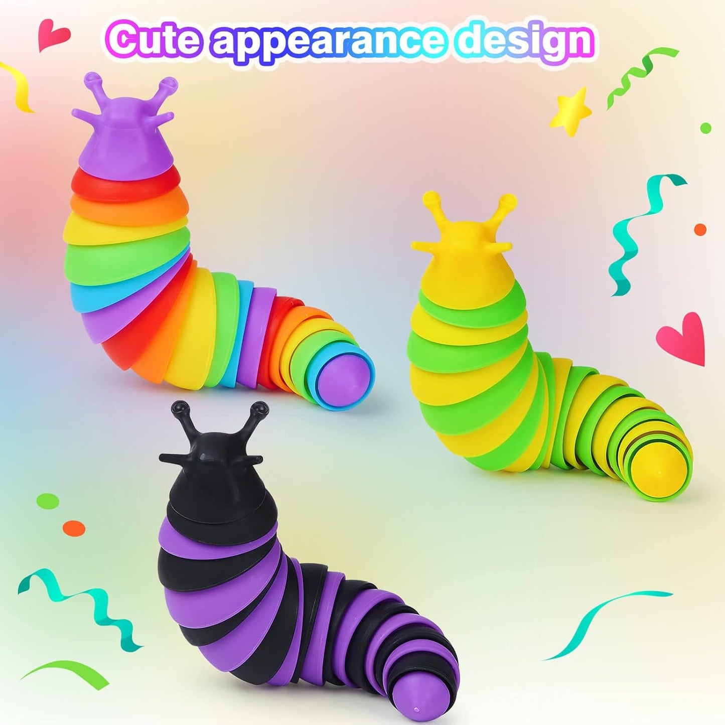 Fidget Toys Slug,Fidget Shark Toys,Shark and Dolphin Sensory Fidget Toy for Kids ,Toddler Sensory Toys,Stress Relief Toy,ADHD & Autism Fidget Toys,Preschool Boy Girl Gifts Idea (3Pcs Slug)