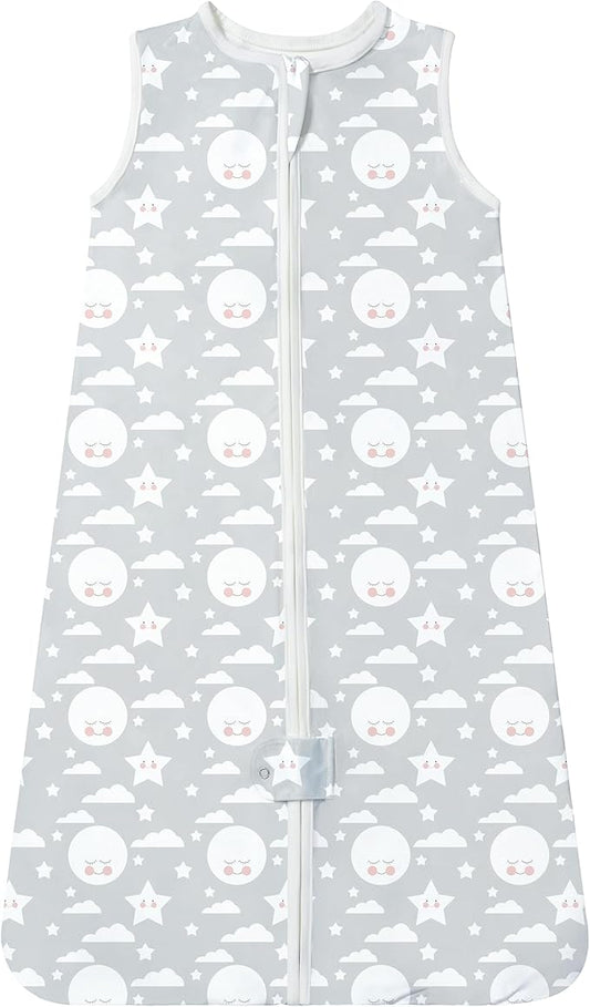 TotAha Light Sleep Sack, Stretchy, Soft, Cozy Wearable Blanket Sleep Bag with 2-Way Safe Zippers for 0-6-12-24 Months 0.5 TOG