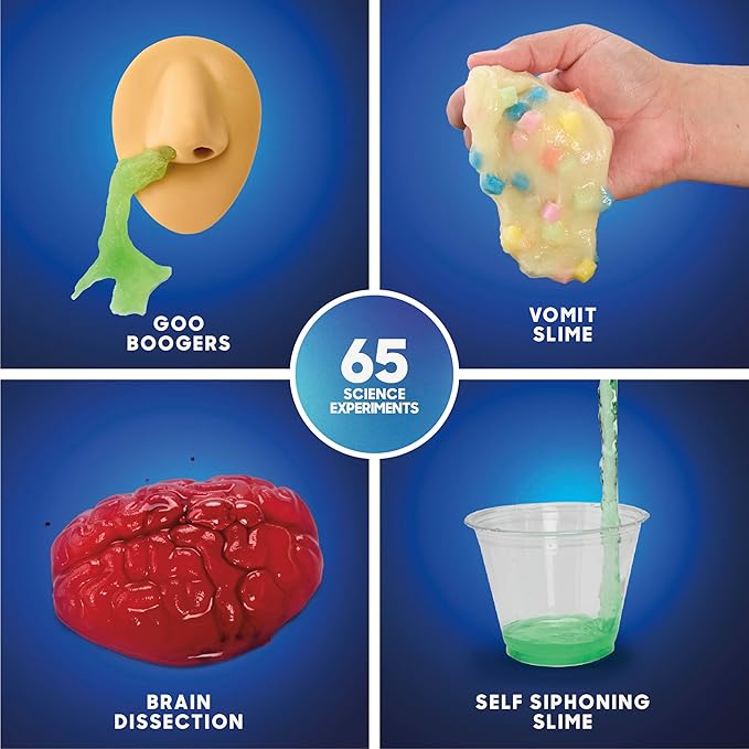 Discovery™ Big Creepy Science Lab – 65 Experiments STEM Kit for Kids| Slime, Reactions, Crystals & Gross Science| Educational Learning Project Activity Set| Chemistry & Physics Toy Gift| Ages 8+