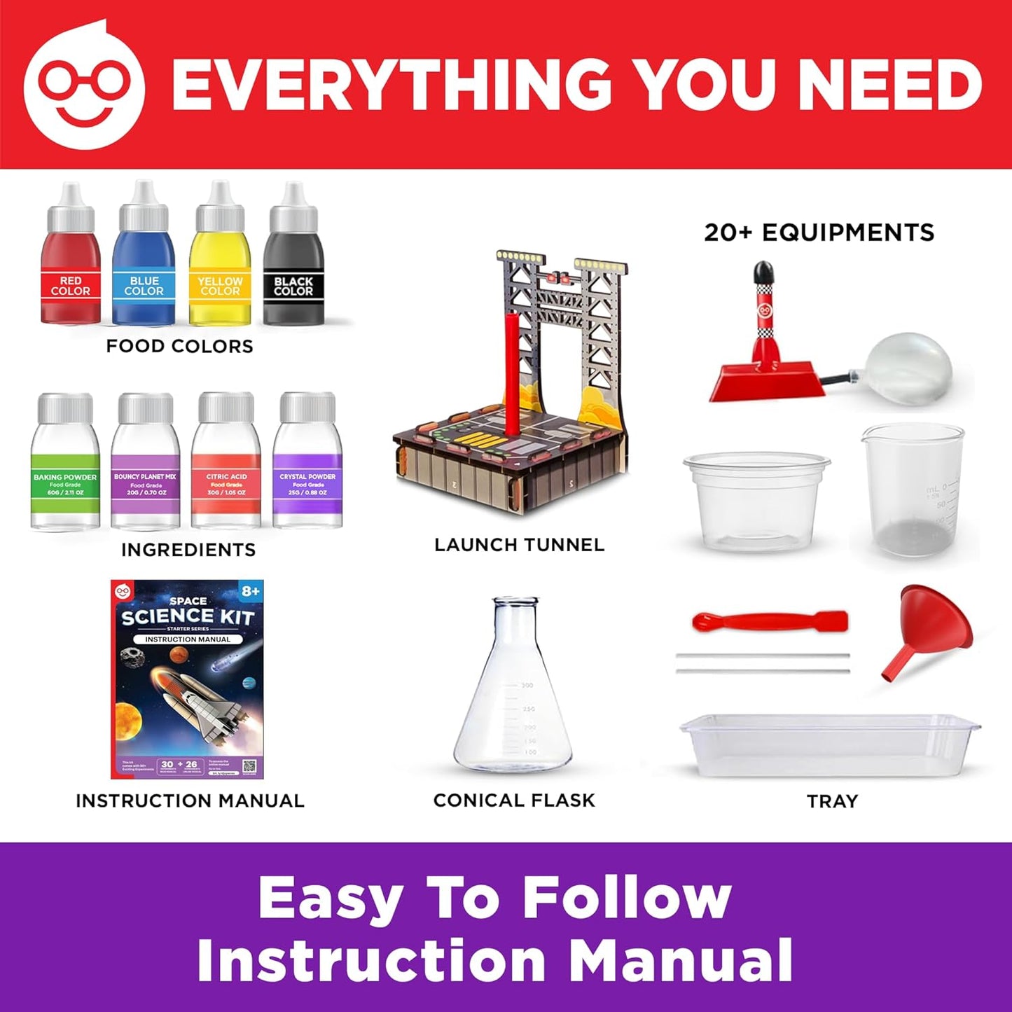 Doctor Jupiter Space Science Toy, Crafts Kit for Kids | Birthday Gifts for Boys 8+ Years Old | STEM Toy with 50+ Experiments | Learning & Educational Kits, Planet Toys