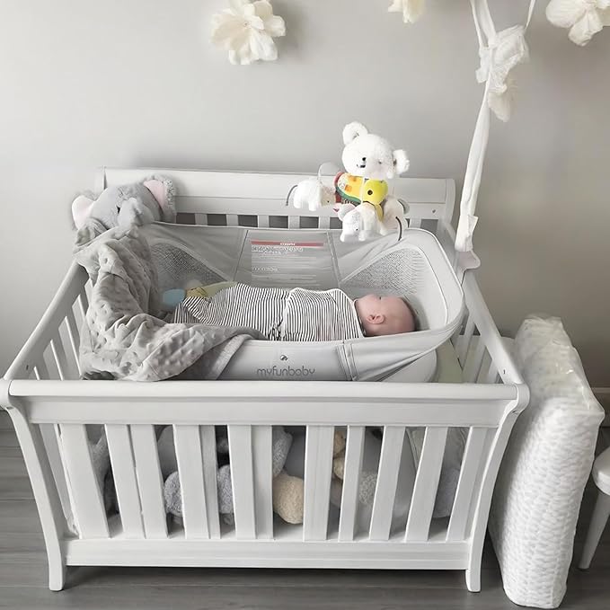 Portable Baby Bassinet Travel Baby Bed included Carry Backpack , Baby Cribs Travel Pod for Outdoors Baby Lounger Infant Travel Bed with Mosquito Net and Sunshade Canopy, Lightweight Washable Foldable