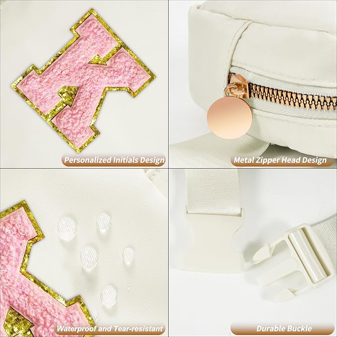 Girl Stuff - Teen Girl Gifts Trendy Stuff,Mini Cross Body Bag for Girls Belt Bag - Cute Fanny Pack for Kids Teen,Crossbody Bag for Women Trendy Belt Bag Waist Packs - Cream,K