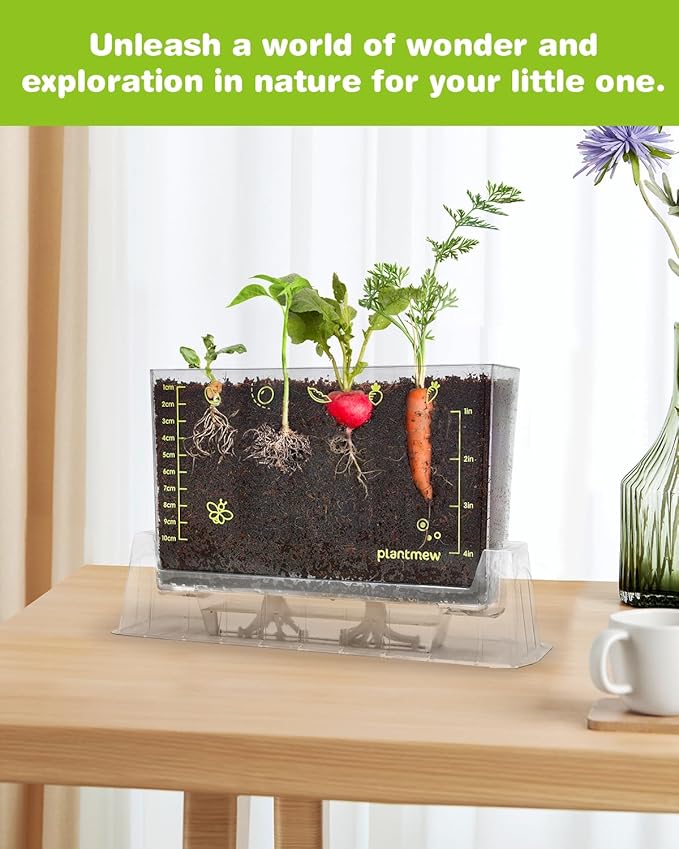 Root Viewer Kit for Kids with 6 Seed Varieties - STEM Science Kits for Kids Age 5-7, 8-12 | Perfect Christmas, Easter, Birthday Gift & School Gardening Project | Learning Educational Gardening Toys