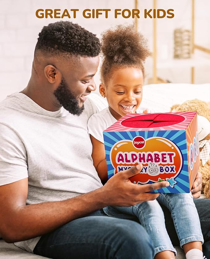 JoyCat Mystery Alphabet Box for Kids 52 PCS Letters Sorting Matching Game Activities Letter Sounds Fine Motor Learning Toys for Preschool Kindergarten Classroom - Halloween