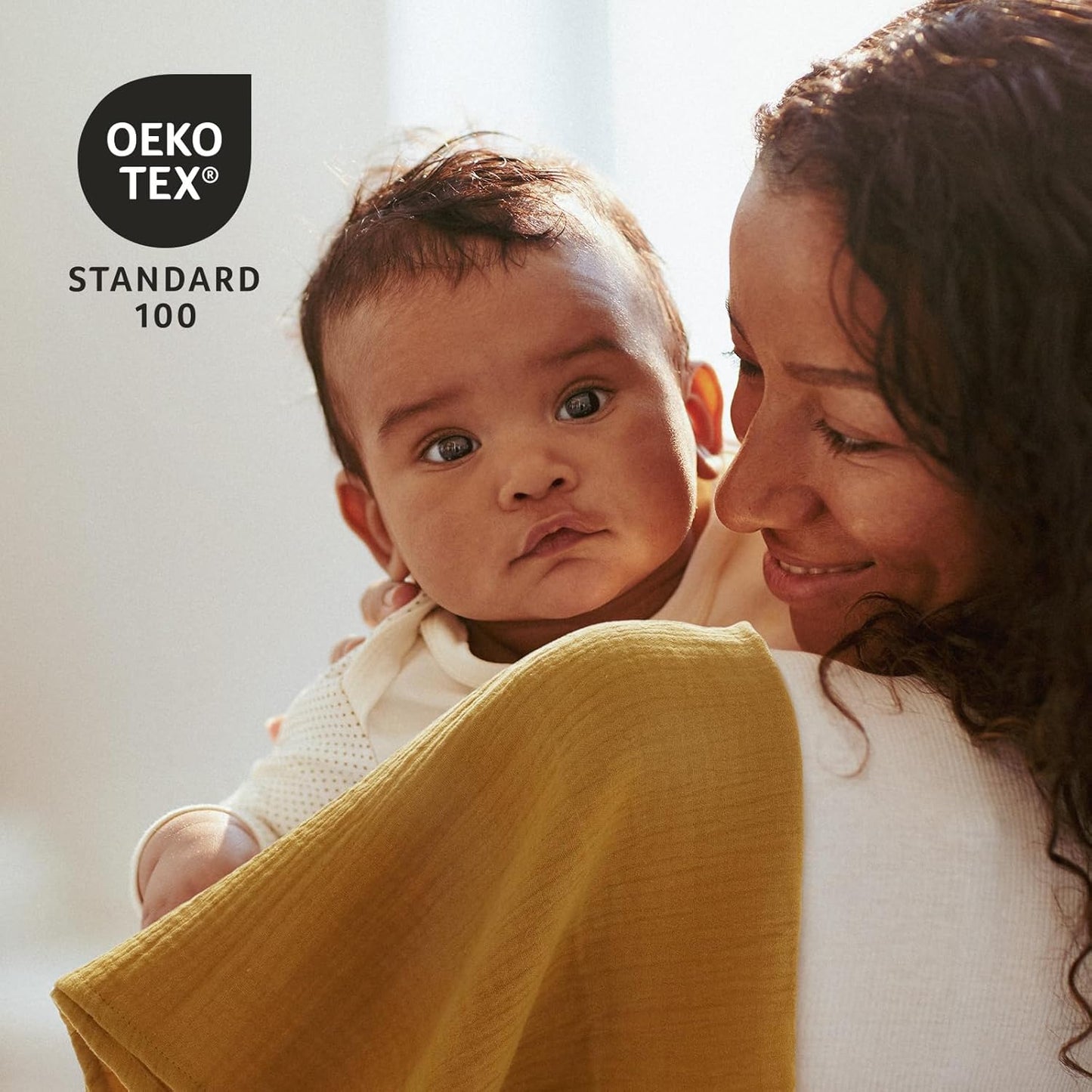 Muslin Receiving Blankets, Neutral Blanket Swaddling for Newborn Boys and Girls, 5 Pack Breathable and Skin-Friendly Swaddle Wrap for Infant Baby (Multiple Colors)