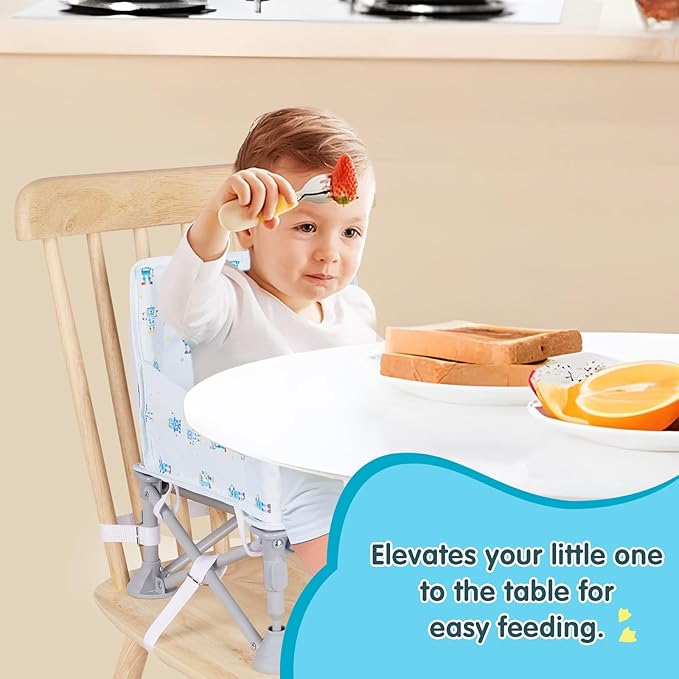 Portable Baby Booster Seat with Tray, Toddler Booster seat for Dining, Camping, Travel, Baby Beach Chair 6 Months to 3 Years Old Indoor Outdoor Use CH2405