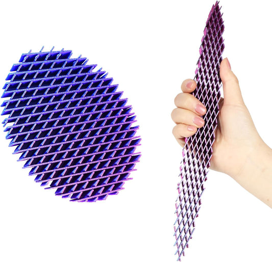 Fidget Worm Toy, Real 3D Printed Toys, Funny Pocket Worm Fidget Toy for Adults & Kids, Silent Resistance Stress Relief Toy Desk Fidgets for Adults Kids (Red Blue Gradient)