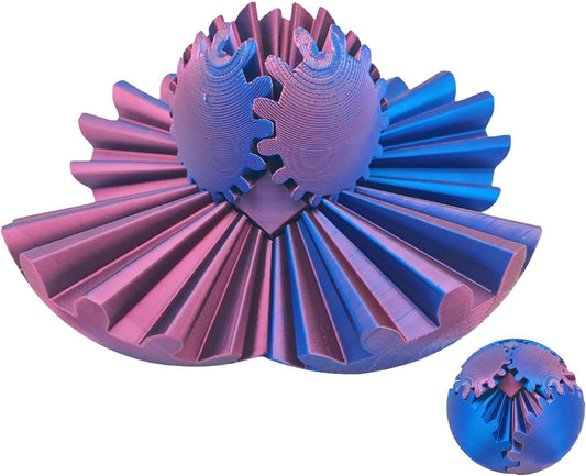 Gear Ball 3D Printed Gear Ball Rotating Ball Or Cube Fidget Toy, 3Dprints Gearball Fidgets Toy for Stress and Anxiety Relaxing, Into Any Shape You Want, Ideal for Sensory Needs.