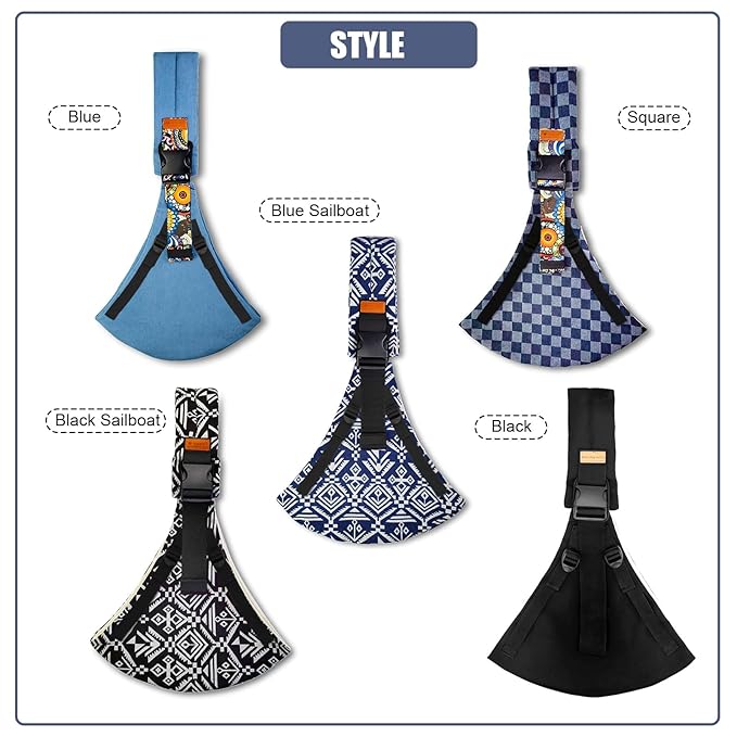 Baby Sling Carrier 2025 Baby Carrier Newborn to Toddler Sling Lightweight Baby Carrier Sling with Adjustable Straps Toddler Carrier Baby Wrap Sling for 10-30 lbs (Blue)