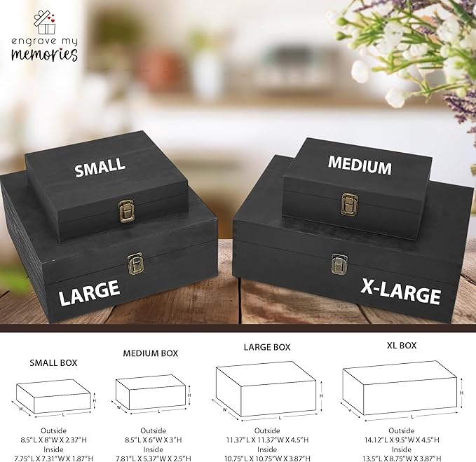 Personalized Line of Duty Memorial Keepsake Box – Custom Engraved Wooden Tribute Box for Fallen Heroes, Soldiers, First Responders, Veterans - Sympathy Gifts Storage Boxes for Medals, Flags, Photos