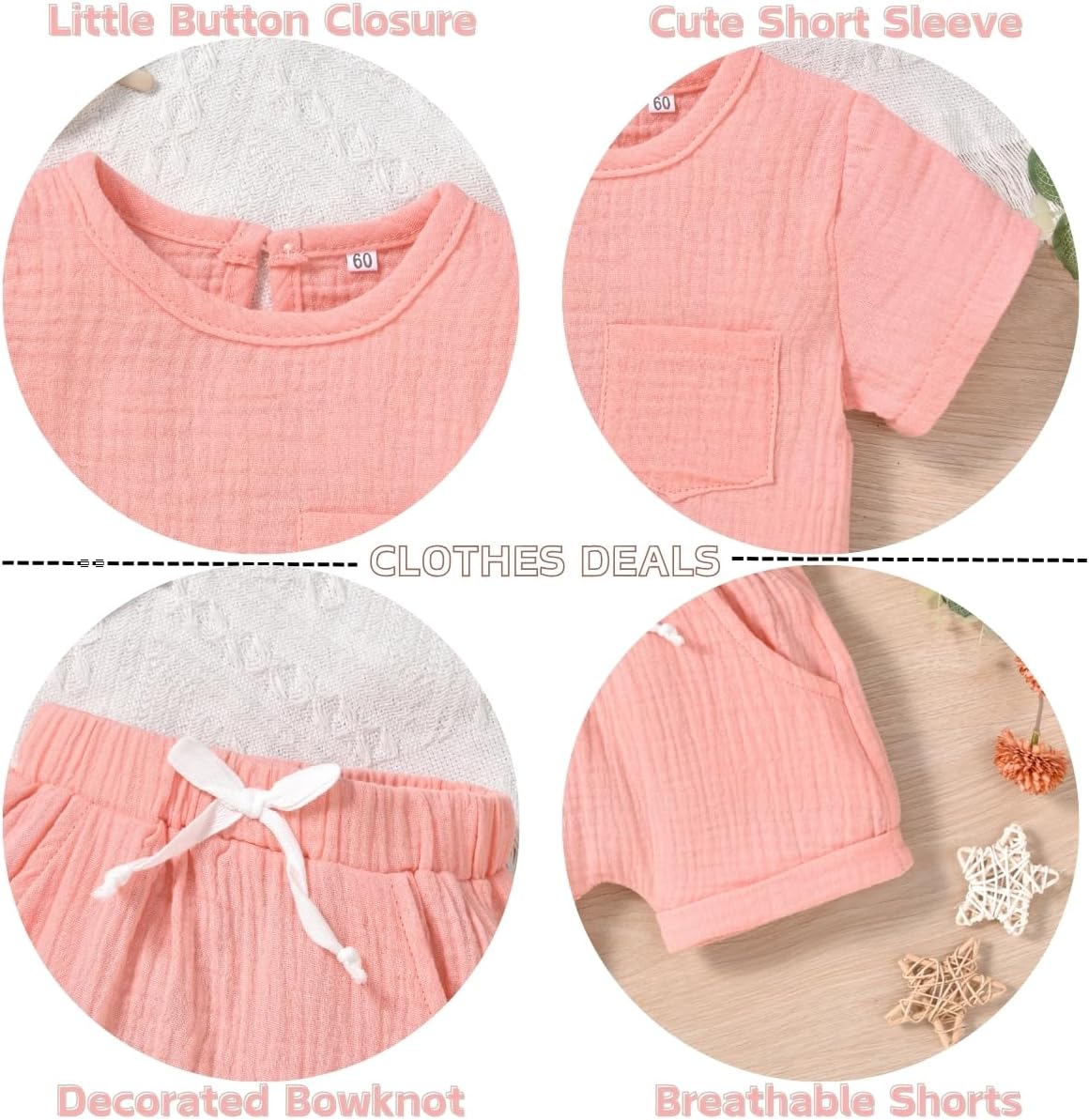 Gender Neutral Baby Linen Summer Outfit