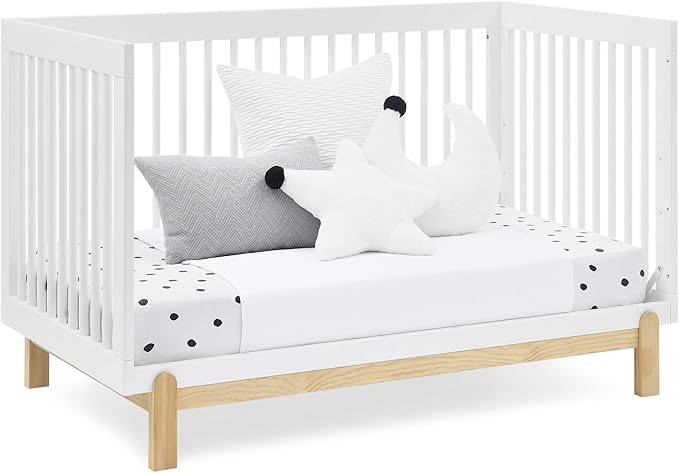 Delta Children Poppy 4-in-1 Convertible Crib, Bianca White/Natural