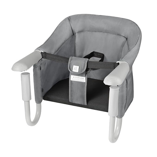 PandaEar Hook On High Chair| Baby Portable High Chair for Travel| Table High Chair Clip On Baby Eating Chair Booster Seat for Dining (Grey)