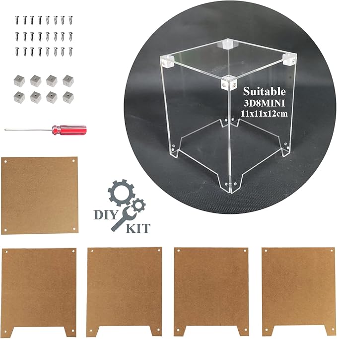 Mini 3D Led Cube DIY Electronics Kit Soldering Project Kit (3D8MINI-CASE-5PS)