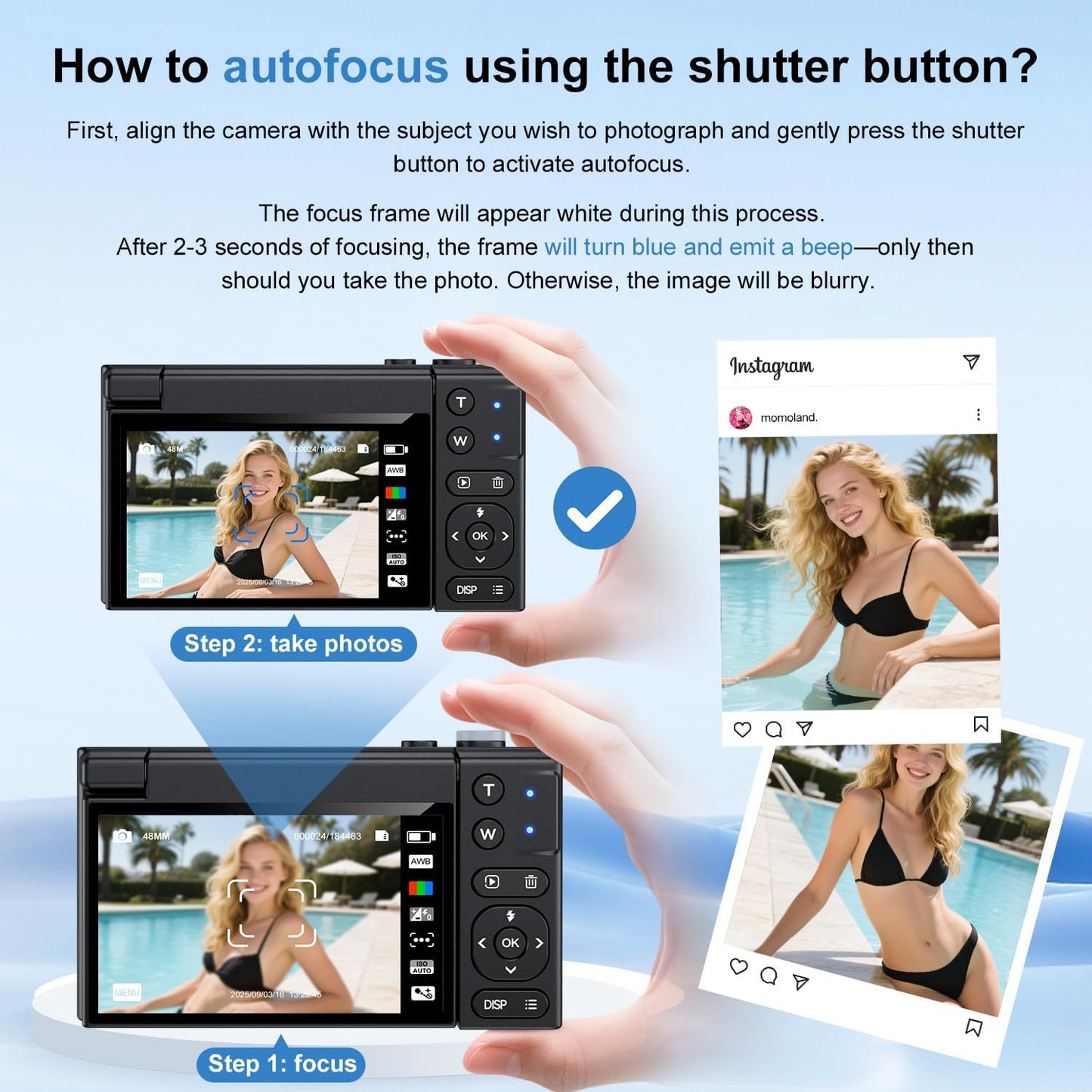 4K Digital Camera,64MP Camera for Photography with 3" 180° Flip Screen,16X Vlogging Camera for YouTube with 64GB Micro SD Card for Beginner, Teens