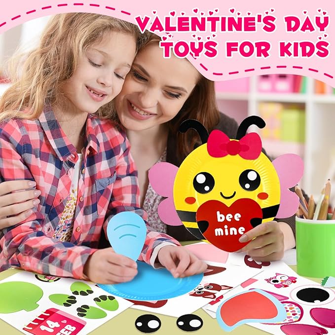 16 Pack Arts and Crafts for Kids, Toddler Crafts Animal Paper Plate Art Kit Gift for 3 4 5 6 Year Old Boys Girls DIY Kids for Birthday Party Favor Preschool Classroom Party Games