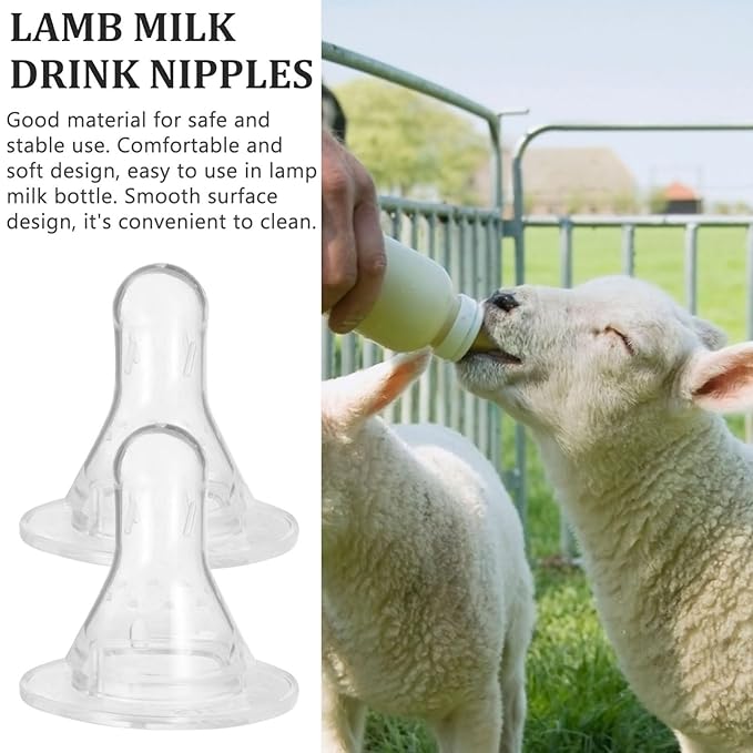 Replaceable Baby Bottle Nipples 10pack Silicone Nipple Sucker for Nursing Bottle for Lamb Pig Calf Cow