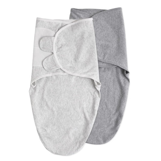 Organic Baby Swaddle Sleep Sacks, 2-Pack Swaddles for Newborns Baby Essentials, Infant 0-3 Months, 100% Cotton Soft & Snug Adjustable Wrap Nursery Swaddling Blankets Improves Sleep