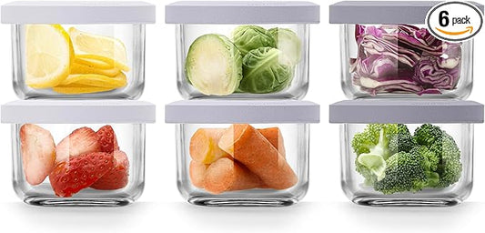 Comotomo 'Smart Vent' Food Container, Gray Set of 6