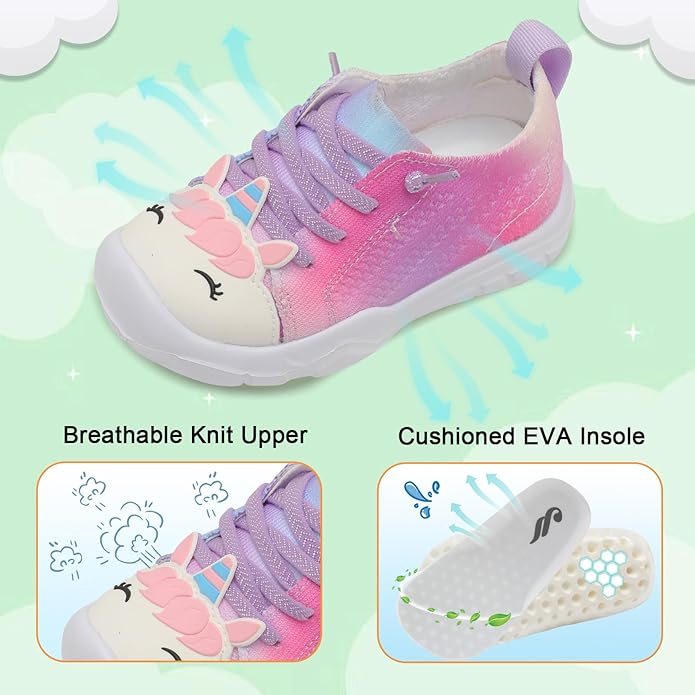 JIASUQI Toddler Shoes for Boys Girls Slip on Sneakers Wide Toe Walking Shoes Toddler Sock Shoes