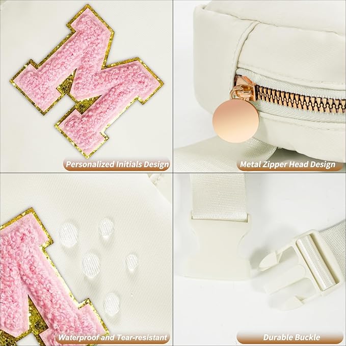 Birthday Gifts for 2 3 4 5 6 7 8 9 10 11 Year Old Girls - Mini Fanny Pack Cute Crossbody Bag Belt Bag Trendy Stuff,Graduation Gifts for Girls Teens Kids Daughter Sister Her - Cream,M