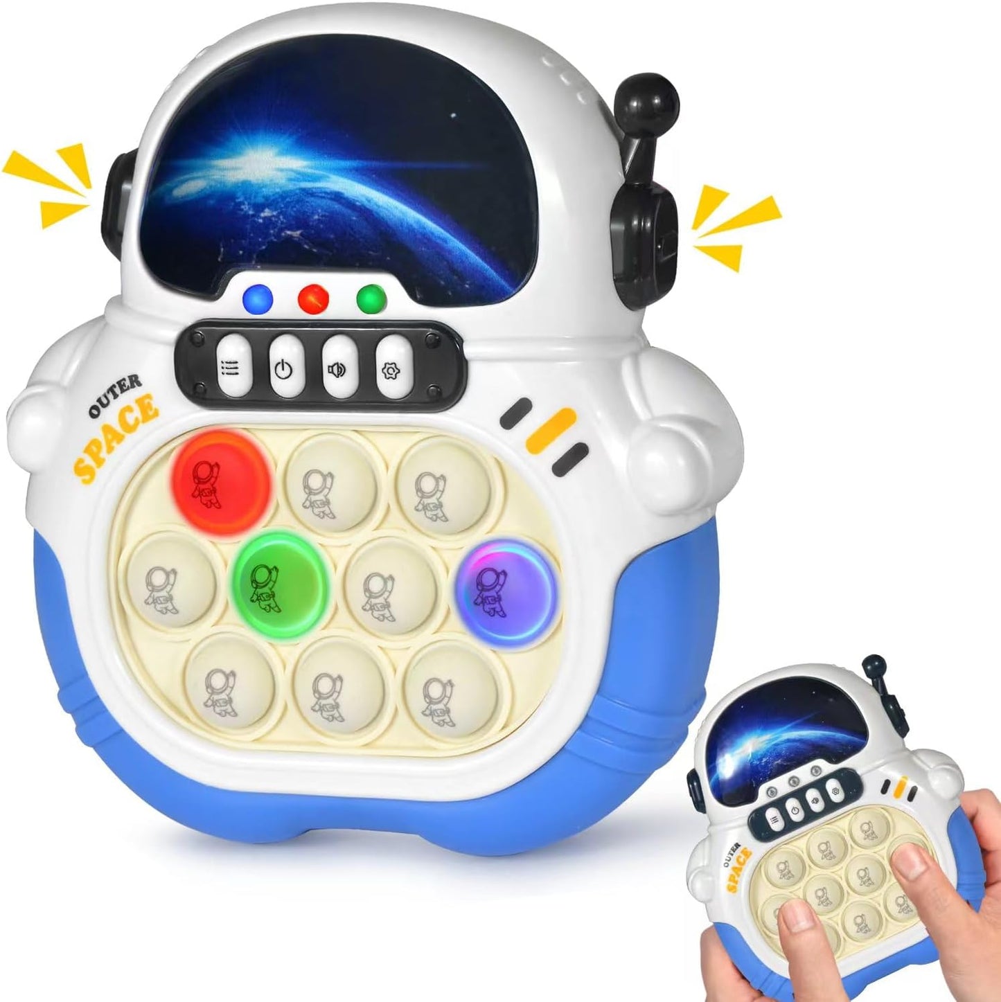 Quick Push Game Fidget Toys for Kids, Quick Push Pop Game 6 Modes Games, Fast Push Bubble Game, Pop Game Fidget Sensory Toys, Christmas Birthday Gifts for 3-12 Year Old Girls Boys