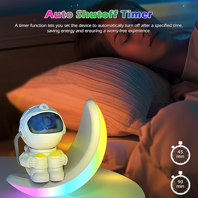 Galaxy Projector - Astronaut Galaxy Projector with Built In Speaker, Remote Star Projector for Bedroom & Ceiling, Night Light for Kids, Adults, Party/Room Decor, Christmas/Birthday Gift