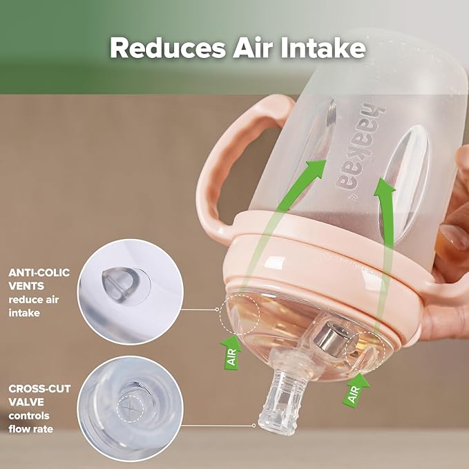 haakaa Weighted Straw Sippy Cup for 6+ Month Old, Silicone Weighted Straw Cup Milk Sippy Cup Baby Water Bottle with Straw Brush (Grey, 8oz./250ml)