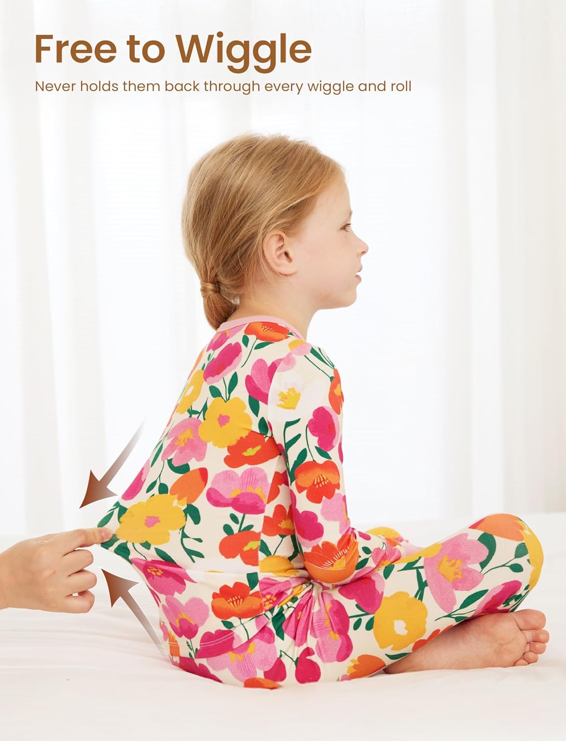 PATPAT Bamboo Viscose Pajama Set for Toddlers with Improved Tensile Strength, Snug Fit Pjs Sleeper for Baby Boys Girls Kids