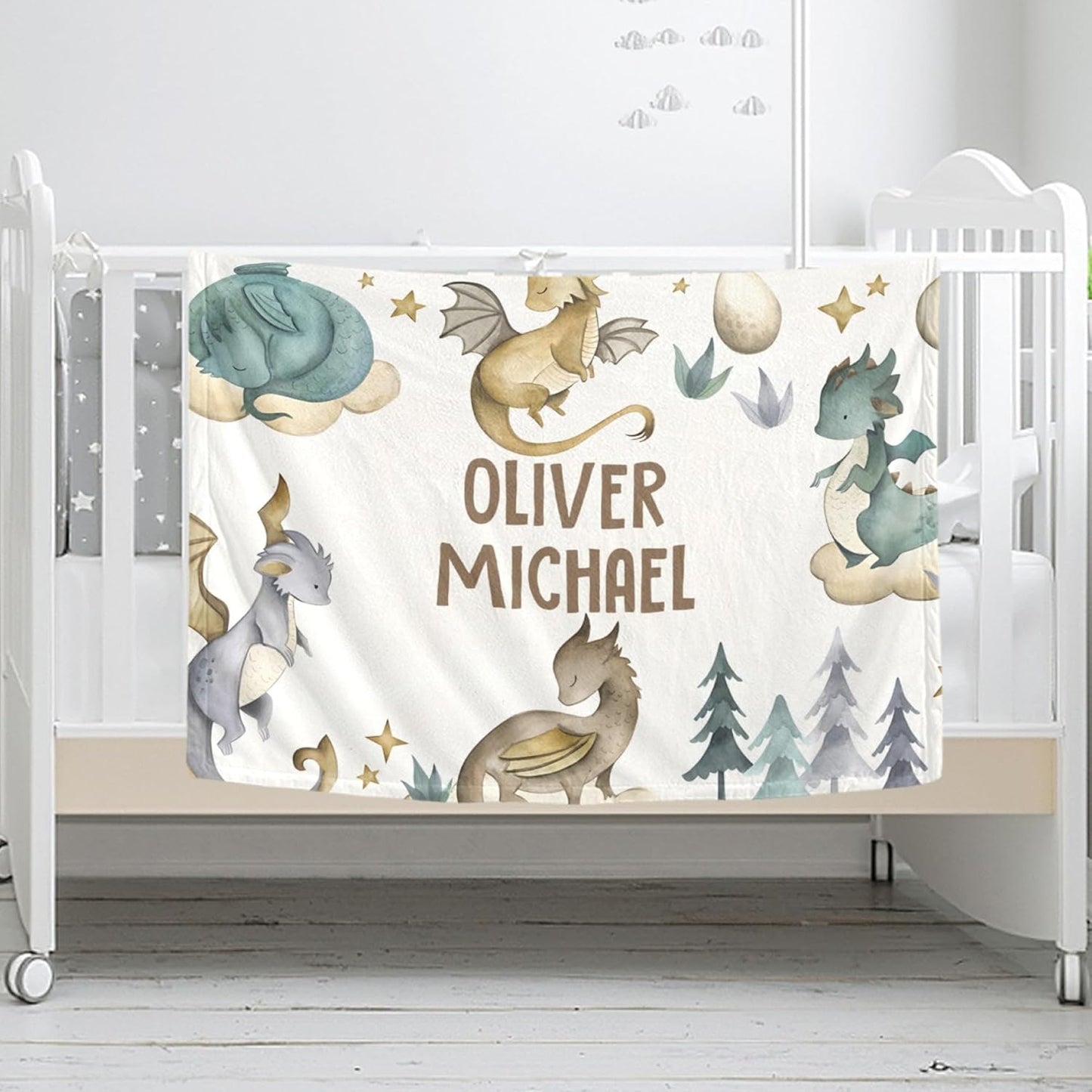 Personalized Baby Blanket, Custom Baby Blanket with Name, Customize Baby Blanket for Baby Girl or Boy, Baby Name Swaddle Blanket for Toddlers Kids Newborn, Best Gift for Baby