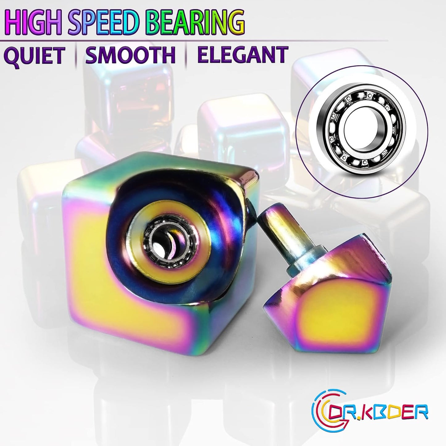 Fidget Spinner Toys Cube Adults, Easter Basket Stuffers for Teens Metal EDC Cool Desk Gadgets Office Toys Small Anxiety Figette Sensory Toy, ADHD Tool Fingears Figet Stress Valentine Gift for Boys