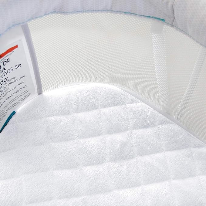 Bassinet Mattress Pad Cover Compatible with 4moms Mamaroo Sleep Bassinet, 2 Pack, Waterproof Quilted Ultra Soft Surface, Breathable and Easy Care
