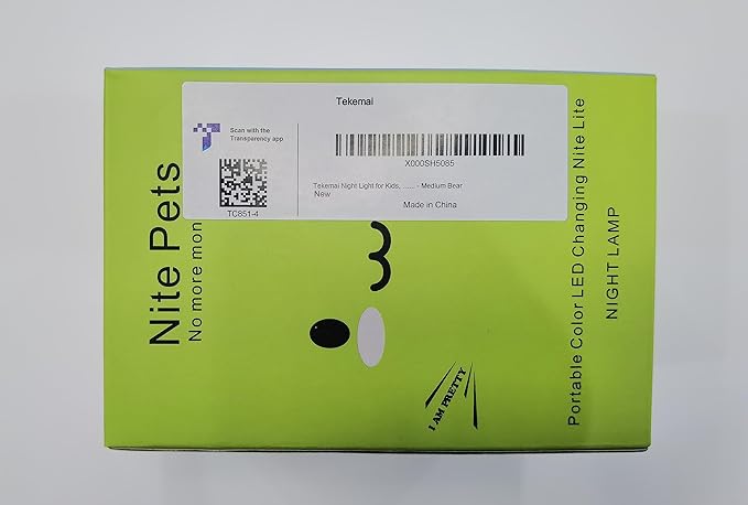 Night Light for Kids, Bedside Lamp for Children, Baby Nursery Lamp for Breastfeeding Safe, Break Resistant, Eye Caring, Adjustable Brightness & Color, Touch Control, Child Gift - Medium Bear