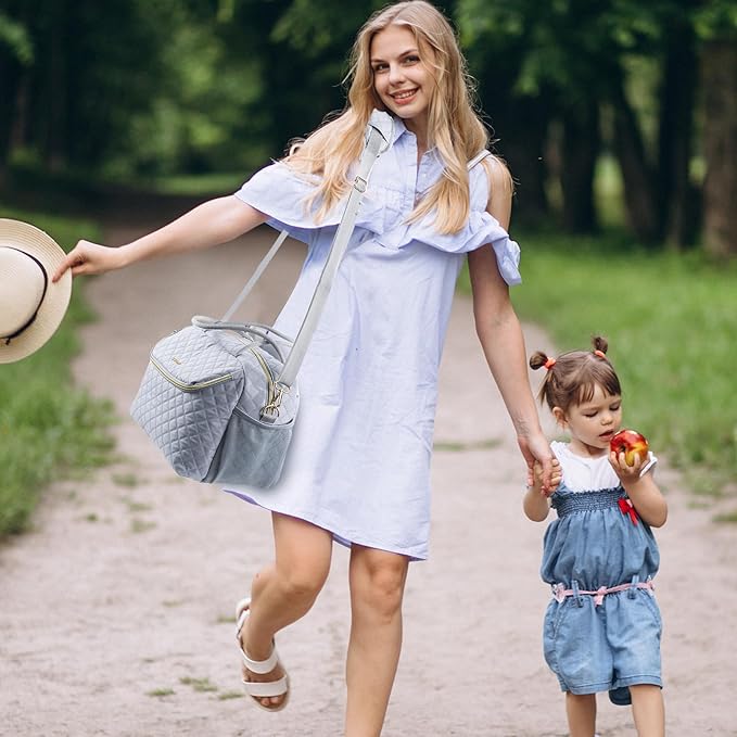 Breastmilk Cooler Travel Bag with 2 Wipes Dispensers & Ice Pack - 6 Bottle Cooler for 9 Oz - Breast Pump & Storage Bag for Daycare
