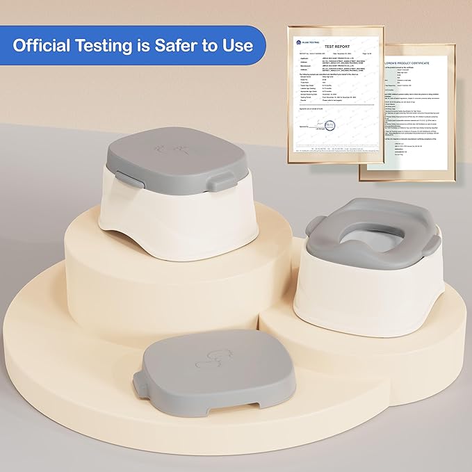 3-in-1 Potty Training Toilet, Potty Training Seat with Steps Ladder, Detachable Toilet for Toddlers - Perfect for Boys and Girls