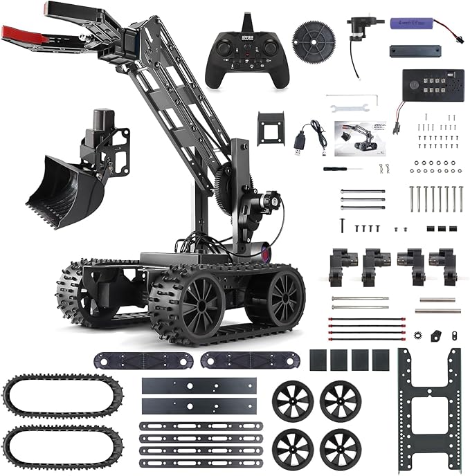 VANLINNY Robot Kit, STEM Toys for Boys Age 8-12, Robotic Arm for Kids Age 8+, 4-DOF Electronic Programming DIY Robots for Girls, Educational Science Building Kit, Cool Birthday Gifts for Kids.