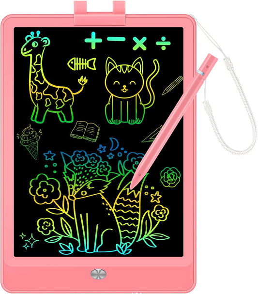Decute Kids Toys LCD Writing Tablet with Stylus, 8.5 Inch Erasable Toddlers Doodle Board, Reusable Drawing Pad for Kids, Educational Christmas Birthday Gift for 3 4 5 6 7 8 Girls Boys Toddler Pink