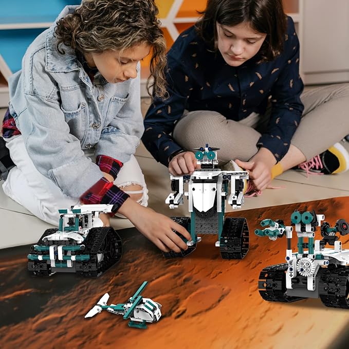 STEM Robot Toys for 8-14, 12 in 1 Remote Control Robotics Toys for Kids, Programmable Building Robot Kit Birthday Present for Science Educational(469 Pcs)