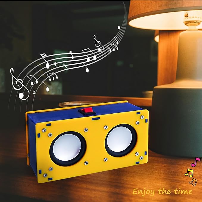 ‌DIY Bluetooth Speaker Kit Build-Your-Own Bluetooth Speaker Kit - Solder-Free STEM Project with Bass Boost, Fun Electronics Learning DIY Gift for Teen Girls and Boys & Adults
