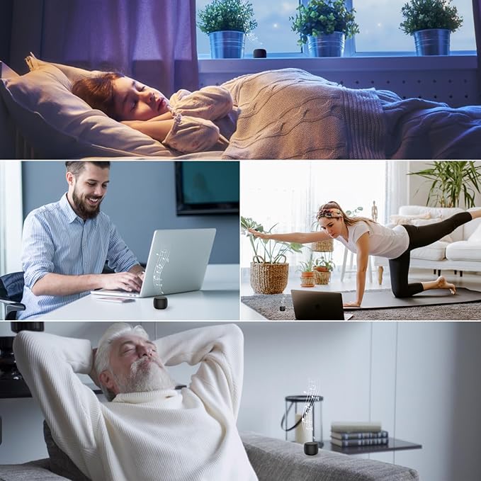 Babelio White Noise Sound Machine for Adults Kids Baby, Mini, 15 Non-looping Sounds, Timer, Memory Function, Easy to Pocket and Travel