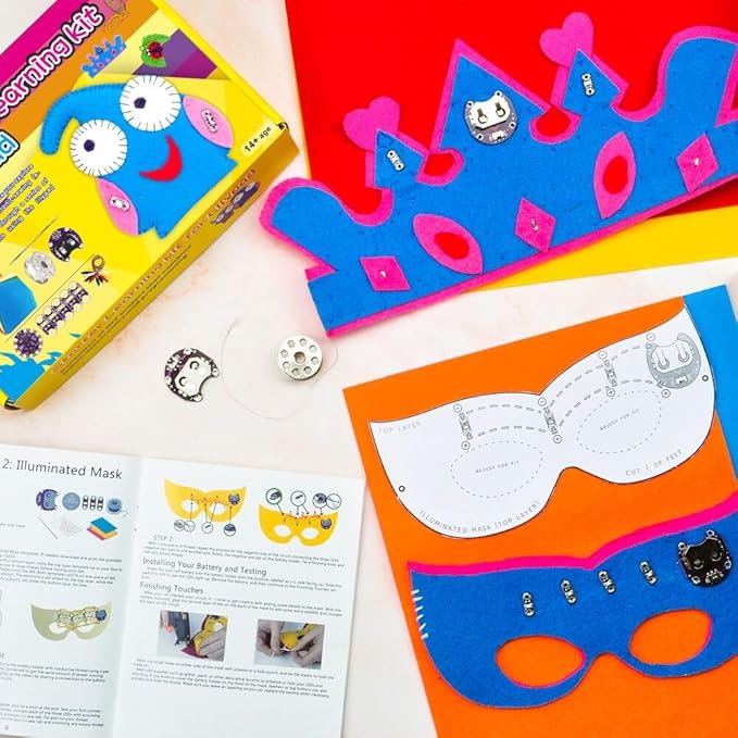 KOOKYE Lilypad Sewable Electronics Starter Kit Learning E-Textile Cuttable Electronics Kit