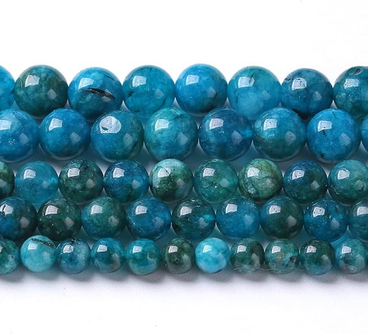 120PCS 6MM Blue Apatite Spacer Loose Beads for Jewelry Making DIY Bracelet Necklace 2 Strands