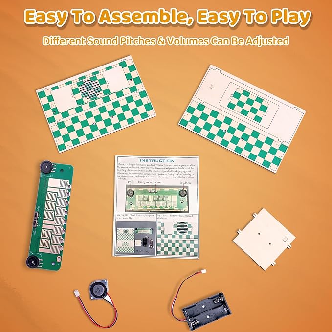 Build Your Own Musical Instrument | Play Melodies Sound Effects | STEM Activities Project Toys for Ages 8-13 | Music Gifts for Teen Boys & Girls & Friends | Fun Toys for Beginner Musicians Youth