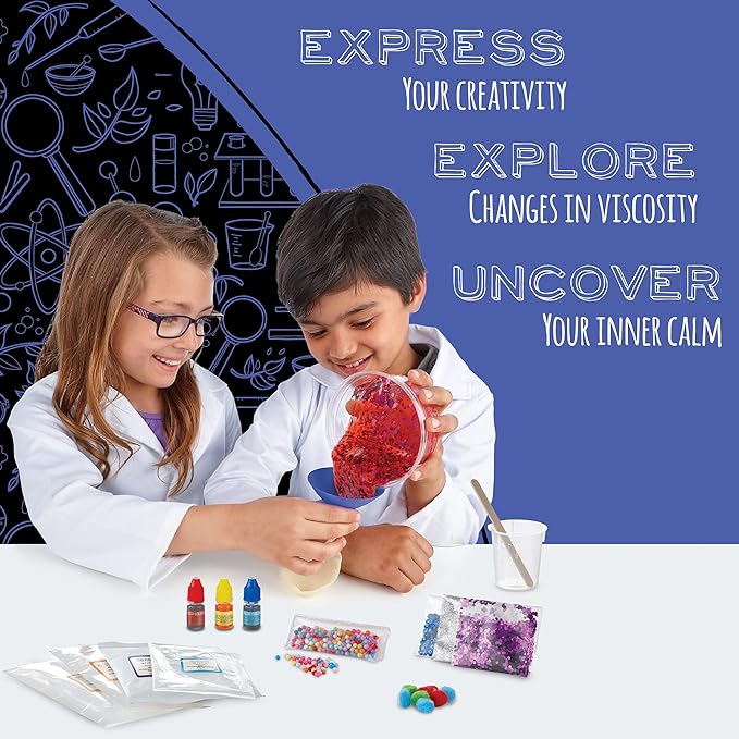 MindWare Science Academy Squishy Ball lab - Kids & Teens Make 3 Squishy Ball Stress Toys with Our 35pc Set - Wild & Weird Experiments for Boys & Girls - Great Educational Gift