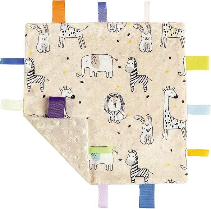 CREVENT Cozy Plush Baby Security Blanket, Loveys for Baby Girls and Boys, Birthday (Sloth + Tag)