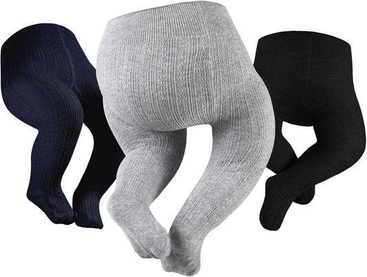 Petrass Baby Girls Cable Knitted Tights Infant Full-Footed Seamless Cotton Tights New-born Girls Seamless Leggings 3/4/5/6