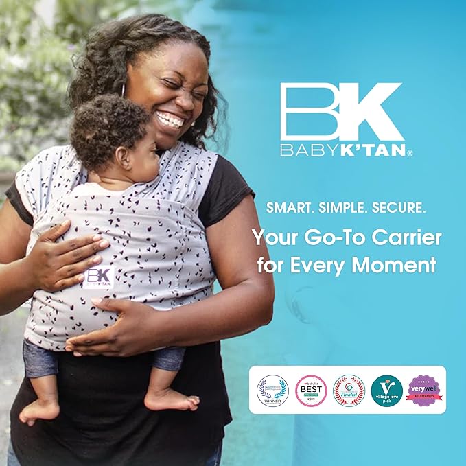 Plus-Size Original Baby K'tan Baby Carrier: #1 Easy Pre-Wrapped, Slip-On, No Rings, No Buckles | 5 in 1 Baby Sling Gift | Hands Free Infant Wrap - Newborn to Toddler up to 35lb Women 22-24, Men 47-52