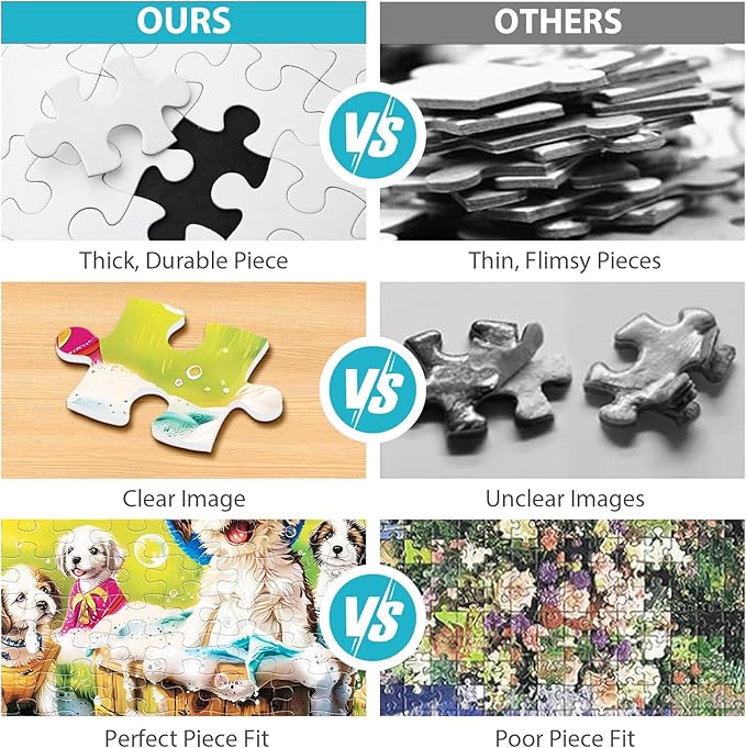 100 Piece Puzzles for Kids Ages 4-6 6-8 8-10 Year Old - Puppies and Bubbles, 100 Pieces Jigsaw Puzzles for Kids, Children Learning Educational Toys Gift for Boys and Girls